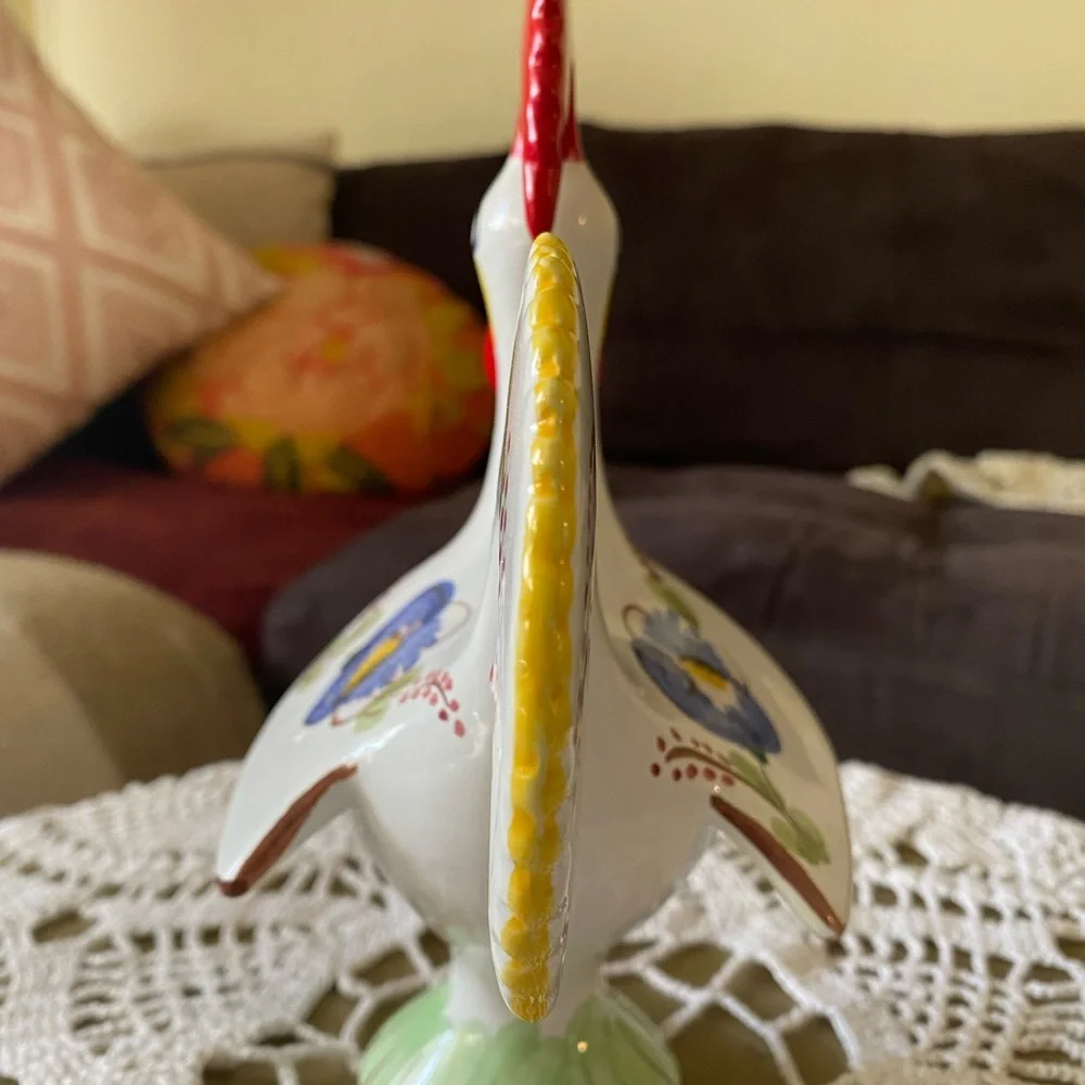 Portugal Imports hand painted Ceramic Chicken Rooster figurine statue - Picture 8 of 10